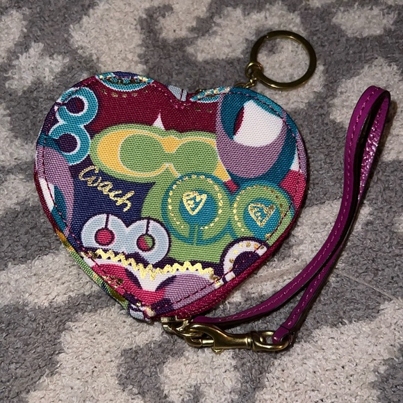 NWOT Coach graffiti print coin purse - Picture 1 of 3